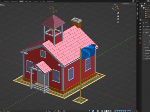 Maison d'&eacute;cole Modèle 3D