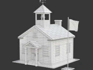 Maison d'&eacute;cole Modèle 3D