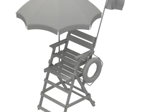 Lifeguard Chair 3D Model