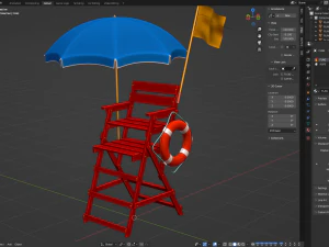 Lifeguard Chair 3D Model