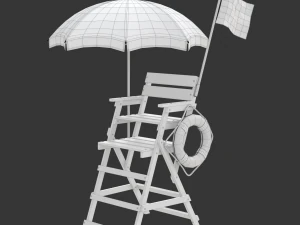 Lifeguard Chair 3D Model