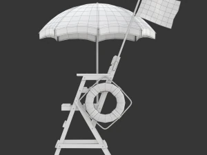Lifeguard Chair 3D Model