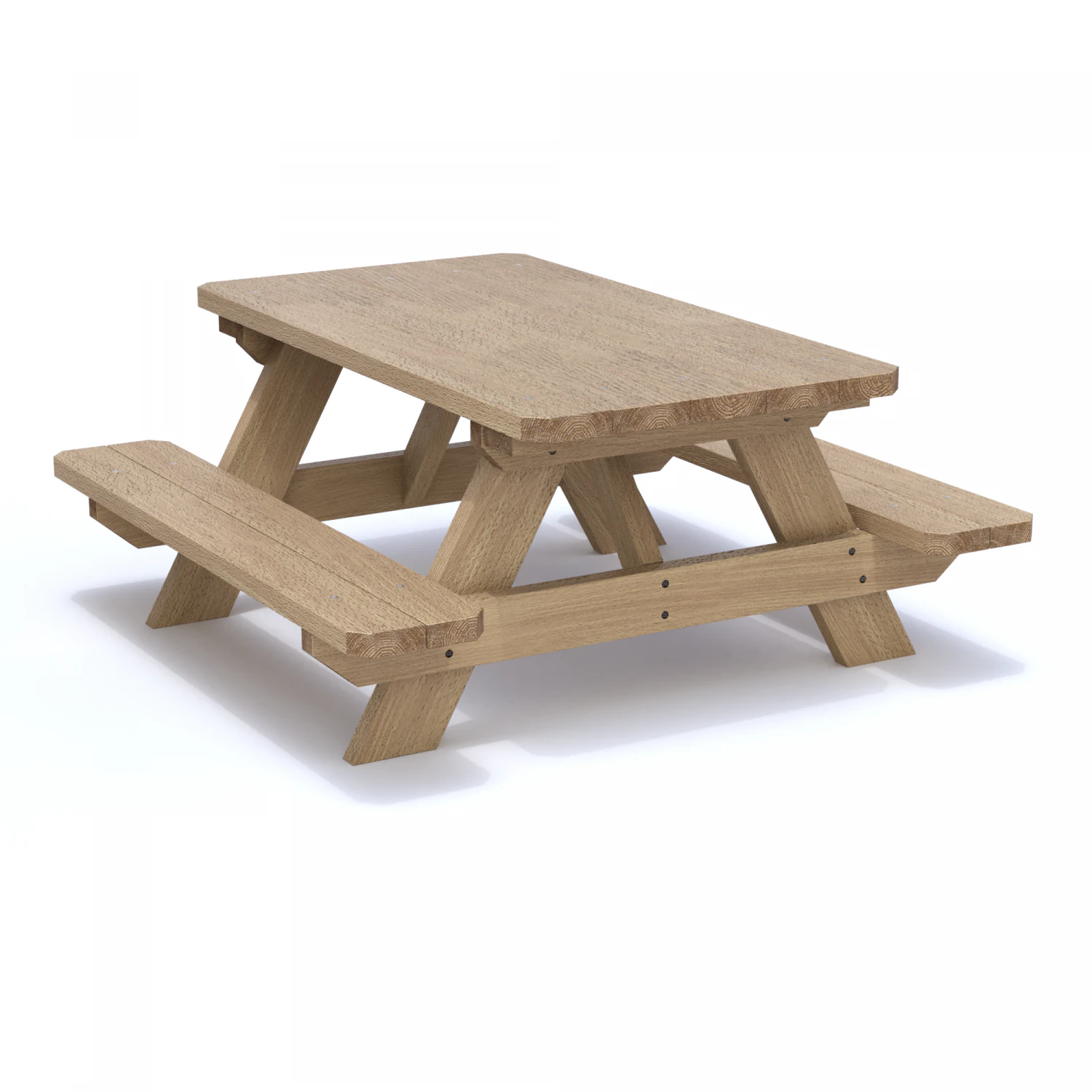 Picnic Bench 3D Model .c4d .max .obj .3ds .fbx .stl .blend