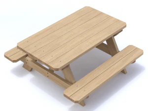 Picnic Bench 3D Model