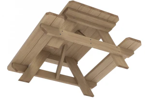 Picnic Bench 3D Model