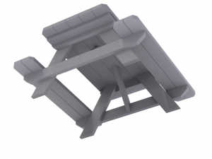 Picnic Bench Modello 3D