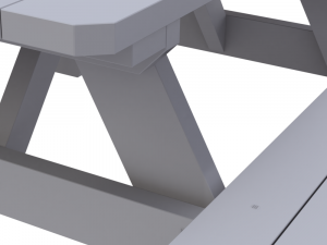 Picnic Bench Modello 3D