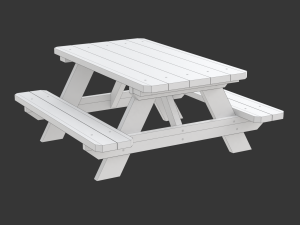 Picnic Bench Modello 3D