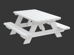 Picnic Bench 3D Model