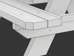 Picnic Bench 3D Model