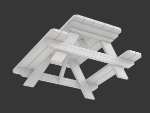 Picnic Bench Modello 3D