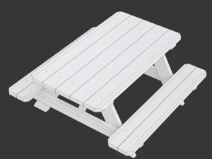 Picnic Bench 3D Model