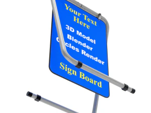 Forma S de placa de rua Modelo 3D