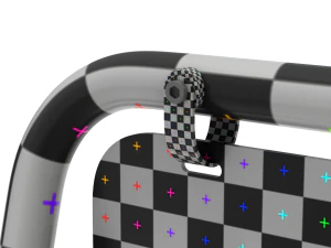 Forma S de placa de rua Modelo 3D