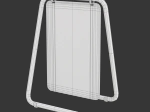 Forma S de placa de rua Modelo 3D