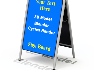 Street Sign A-form 3D Model