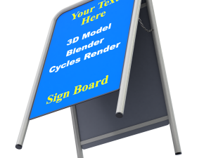 Street Sign A-form 3D-Modell