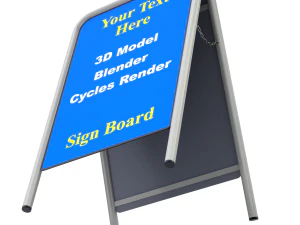 Street Sign A-form 3D Model