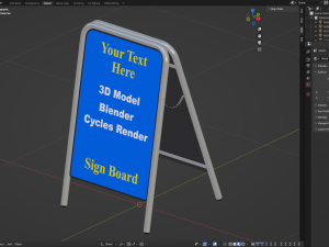 Street Sign A-form 3D-Modell