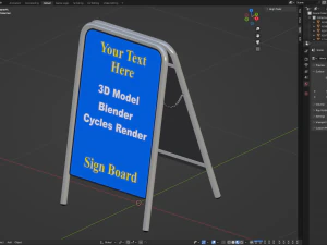 Street Sign A-form 3D Model