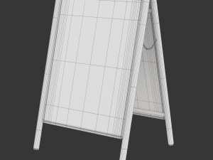 Street Sign A-form 3D-Modell
