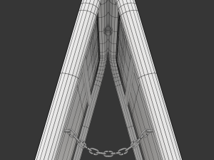 Street Sign A-form 3D-Modell