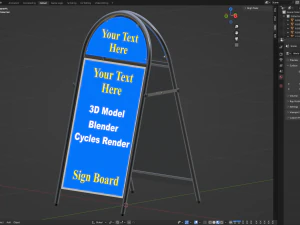 Placa de rua redonda Modelo 3D