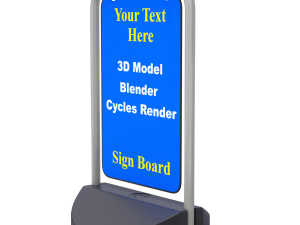 Street Sign double profile 3D 模型
