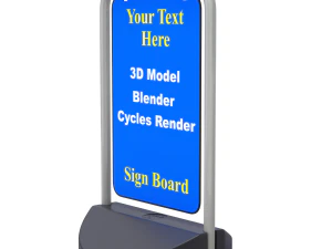 Street Sign double profile 3D Model