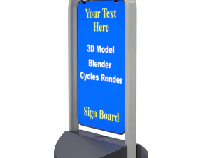 Street Sign double profile 3D Model