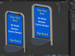 Street Sign double profile 3D 模型