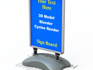 Street Sign water tank stand 3D Model