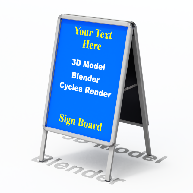 Street Sign sandwich form 3D-Modell .c4d .max .obj .3ds .fbx .stl .blend 