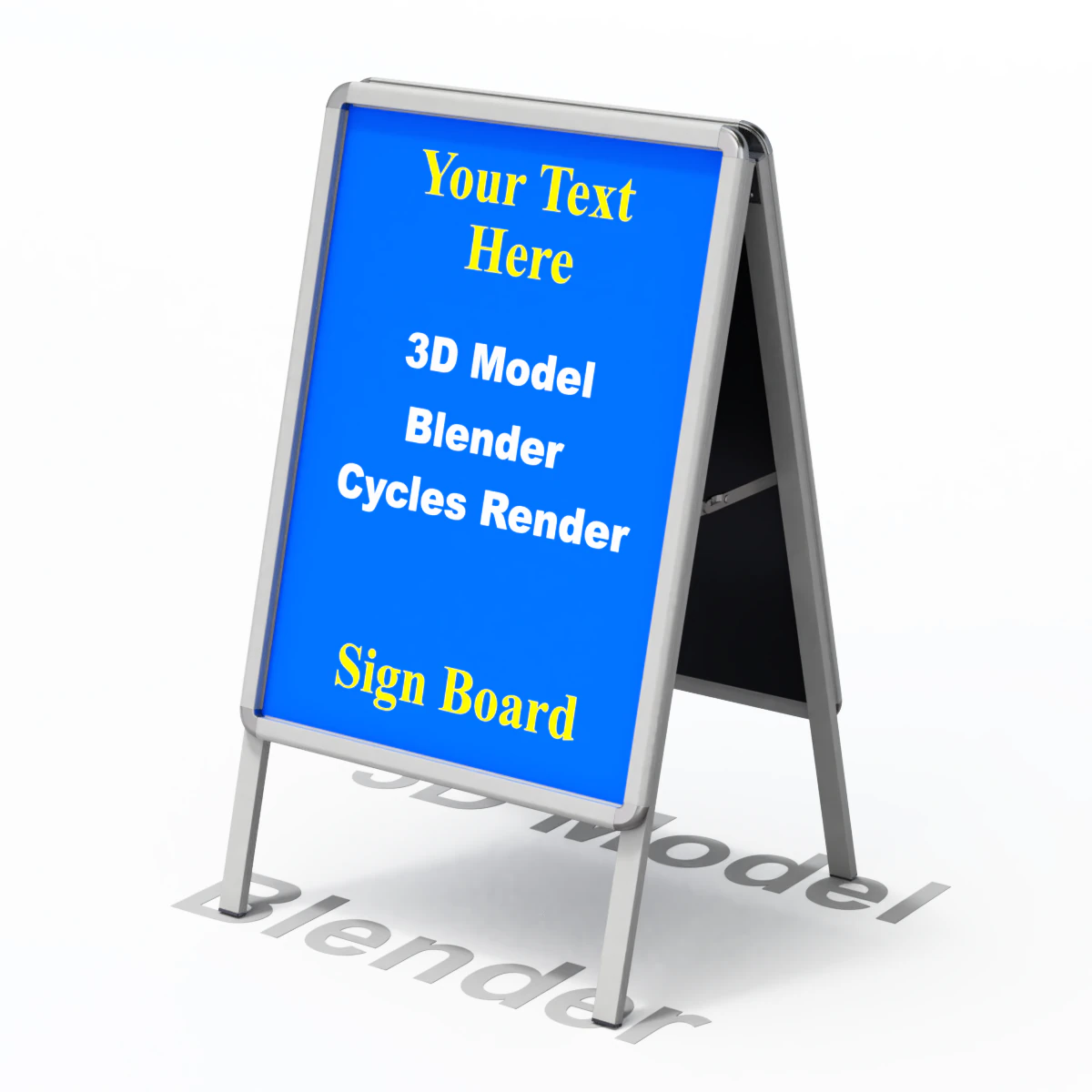 Street Sign sandwich form 3D Model .c4d .max .obj .3ds .fbx .stl .blend