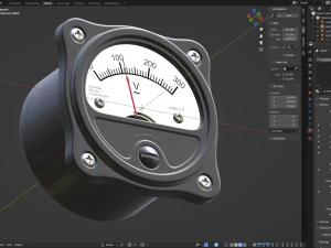 Indicatore analogico Modello 3D