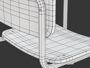 School Desk and Chair 3D Модель