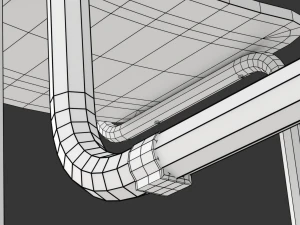 School Desk and Chair 3D Model
