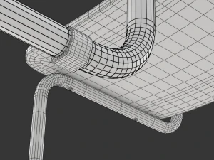 School Desk and Chair 3D Model