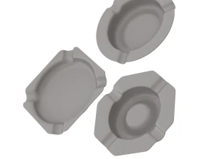 Metal Ashtray Set 09 3D Model