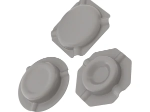 Metal Ashtray Set 09 3D Model