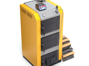 Solid Fuel Burning Boiler 3D Model