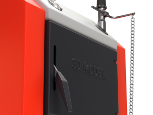 Solid Fuel Burning Boiler 3D Model