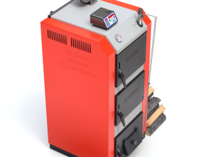 Solid Fuel Burning Boiler 3D Model