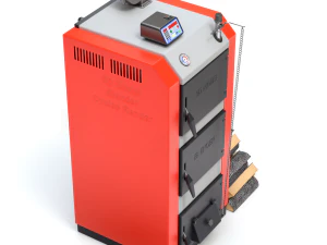 Solid Fuel Burning Boiler 3D Model