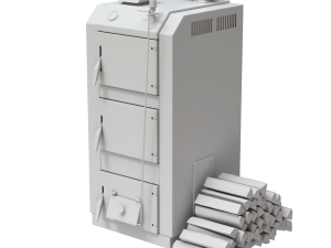 Solid Fuel Burning Boiler 3D Model