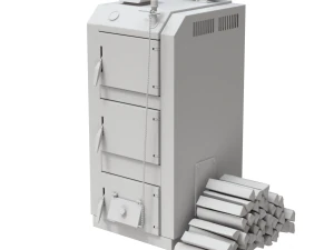 Solid Fuel Burning Boiler 3D Model