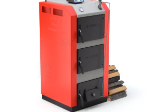 Solid Fuel Burning Boiler 3D Model