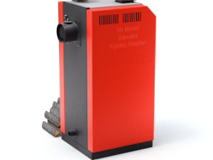Solid Fuel Burning Boiler 3D Model