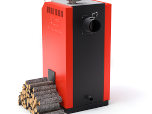 Solid Fuel Burning Boiler 3D Model