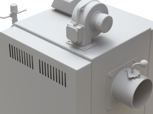 Solid Fuel Burning Boiler 3D Model